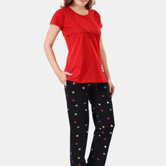 Be You Floral Printed Shirt And Pyjama Night Suit Set