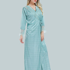 Be You V-Neck Satin Maxi Nightdress With Robe