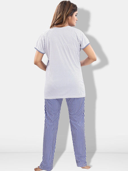 Be You Striped Satin Night Suit