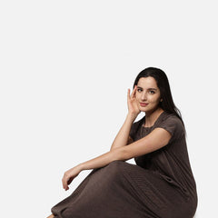 Be You Striped Maternity & Feeding Maxi Nightdress