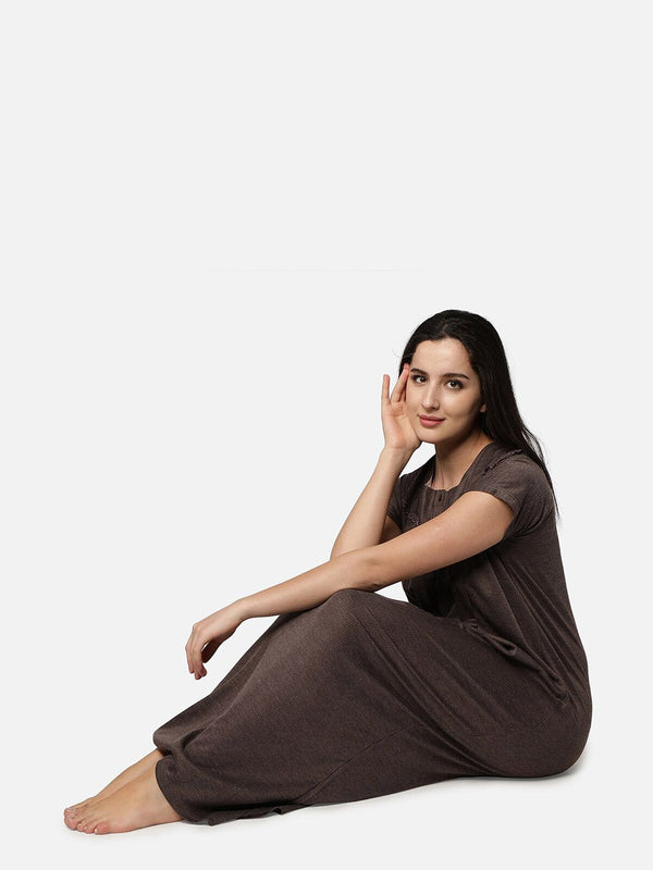 Be You Striped Maternity & Feeding Maxi Nightdress