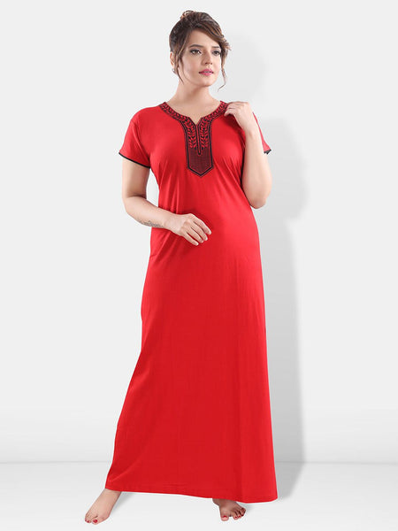 Be You Floral Embroidered Maxi Nightdress