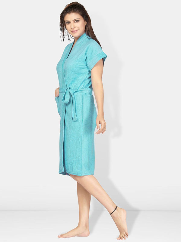 Be You Women Cotton Anti-bacterial Super Soft Bath Robe With Belt