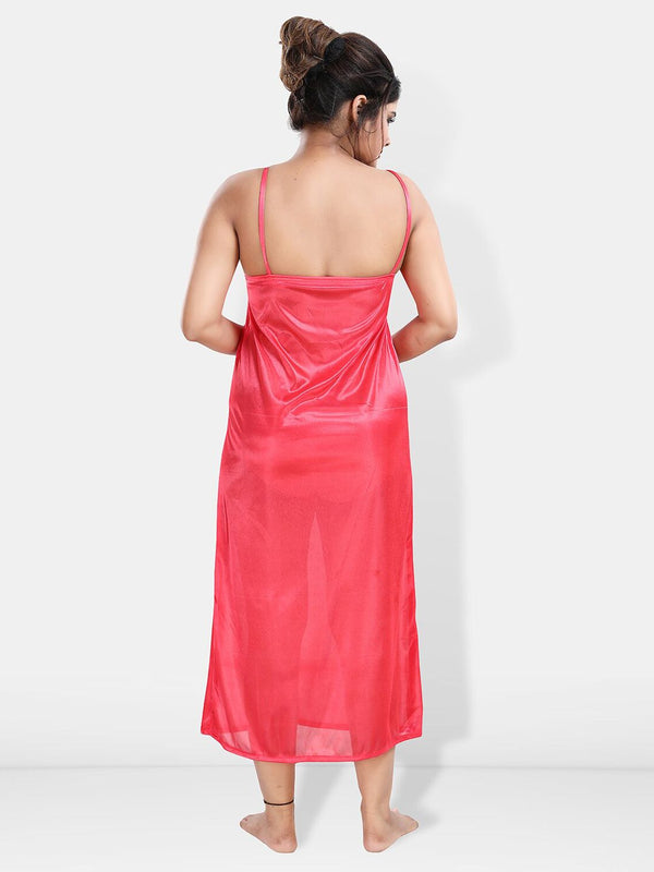 Be You Shoulder Straos Lace Detail Maxi Nightdress With Robe