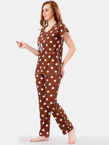 Be You Polka Dots Printed Night Suit