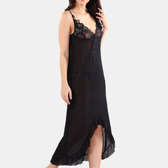 Be You High-Low Hem Net Shoulder Straps Baby Doll