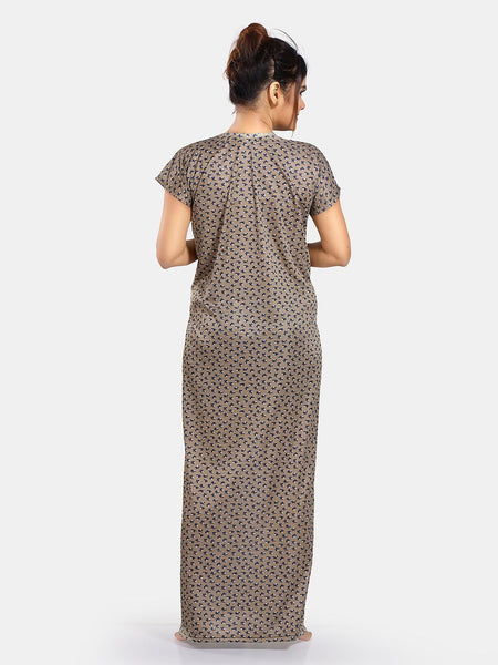 Be You Floral Printed Satin Maternity Maxi Nightdress