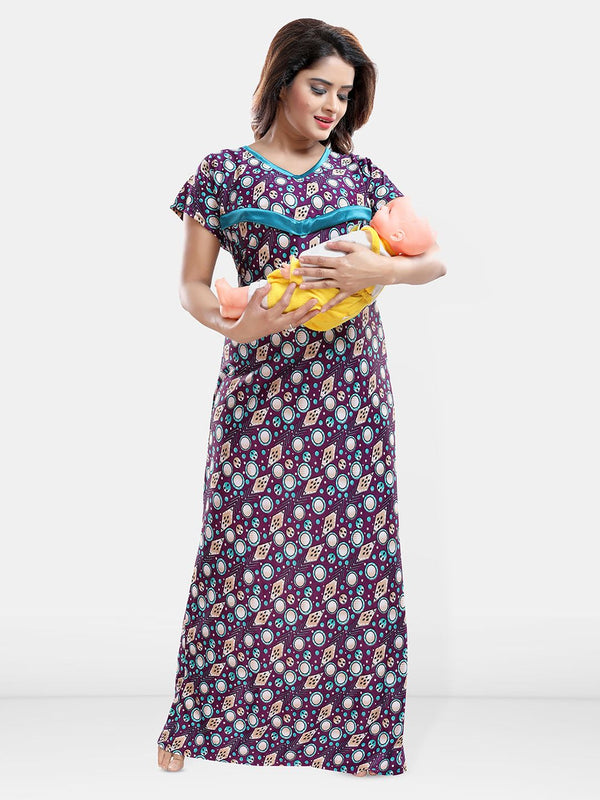 Be You Women Pack Of 2 Printed Maxi Nightdress