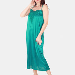 Be You Floral Lace Shoulder Straps Satin Maxi Nightdress With Robe
