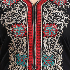 Be You Ethnic Motifs Embroidered Maxi Nightdress