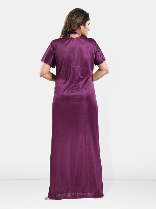 Be You Satin Wrap Nightdress With Robe