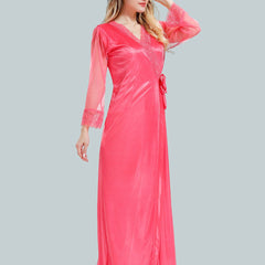 Be You V-Neck Satin Nightdress With Robe