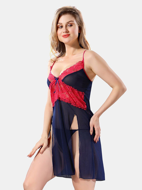 Be You Self Designed Net Baby Doll With Brief