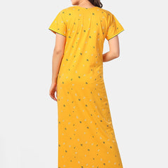 Be You Conversational Printed V-Neck Maxi Nightdress