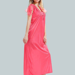 Be You V-Neck Satin Nightdress With Robe