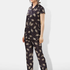 Be You Printed Satin Shirt & Pyjama