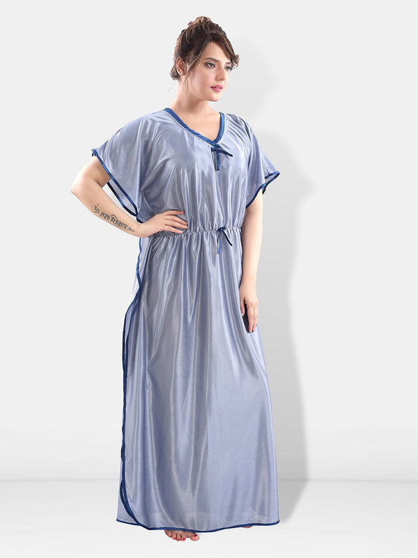 Be You V-Neck Satin Maxi Kaftan Nightdress