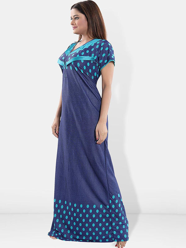 Be You Printed Maternity Satin Maxi Nightdress