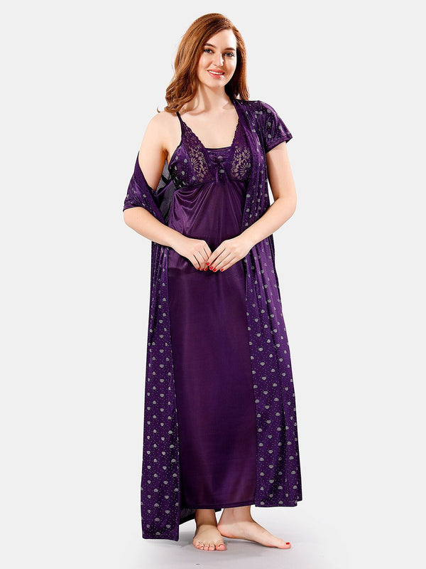 Be You Satin Maxi Nightdress With Robe