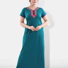 Be You Floral Embroidered V-Neck Maxi Nightdress