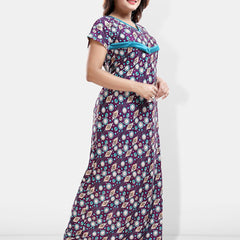 Be You Printed Satin Maternity Maxi Nightdress