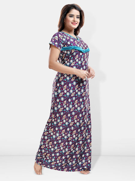 Be You Printed Satin Maternity Maxi Nightdress