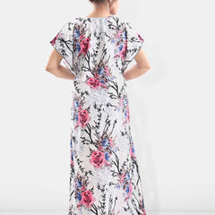 Be You Printed Maxi Satin Kaftan Nightdress