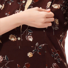 Be You Floral Printed High Low Hem Maternity Feeding Kurta