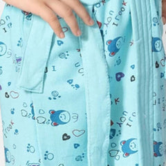 Be You Girls Printed Terry Cotton Water Absorbent Bath Robe With Belt
