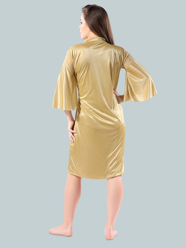 Be You Women Gold-Toned Nightdress