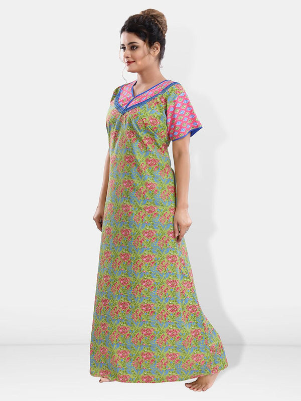 Be You Floral Printed Maxi Nightdress