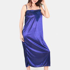 Be You Floral Lace Shoulder Straps Satin Maxi Nightdress With Robe
