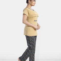 Be You Ethnic Motifs Printed Maternity Night Suit