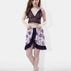 Be You Printed Maxi Nightdress With Lingerie Set