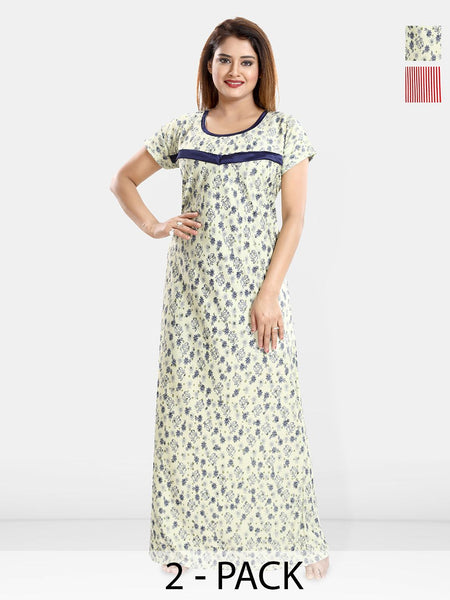 Be You Printed Maxi Nightdress Pack Of 2