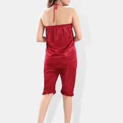 Be You Satin Night Suit With Robe