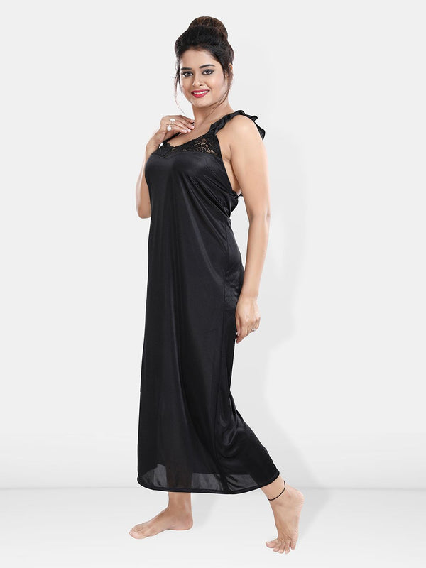 Be You Maxi Satin Wrap Nightdress With Robe