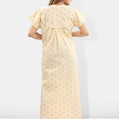 Be You Ethnic Motifs Printed Maternity Maxi Nightdress
