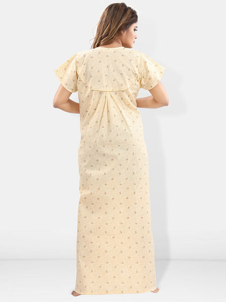 Be You Ethnic Motifs Printed Maternity Maxi Nightdress