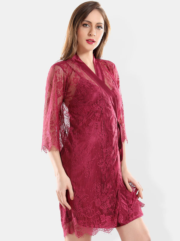 Be You Shoulder Straps Nightdress With Robe