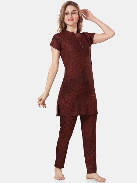Be You Ethnic Motifs Printed Night Suit
