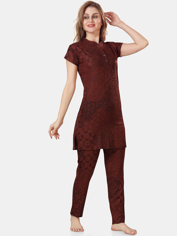 Be You Ethnic Motifs Printed Night Suit