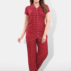 Be You Women Checked Night suit