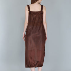 Be You Women Brown Maxi Nightdress  With Robe Pack of 2