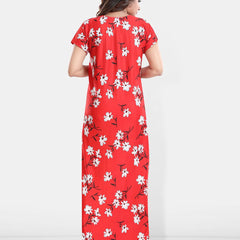 Be You Floral Printed Maxi Satin Maternity Nightdress