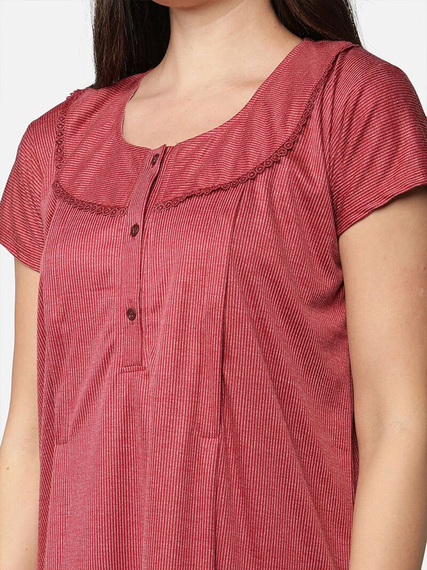 Be You Striped Maternity Maxi Nightdress