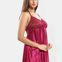 Be You Satin Halter Neck Baby Doll