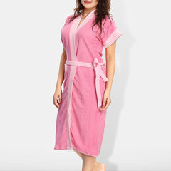 Be You Women Cotton Anti-bacterial Super Soft Bath Robe With Belt