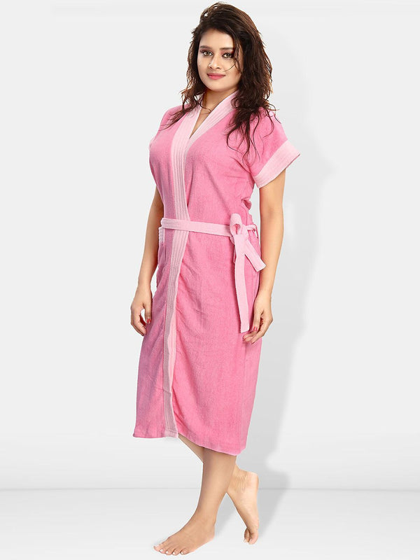Be You Women Cotton Anti-bacterial Super Soft Bath Robe With Belt