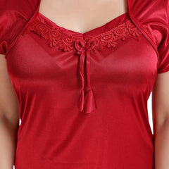 Be You Square Neck Satin Maxi Sweat Nightdress